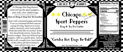 chicago johnnys sport peppers label