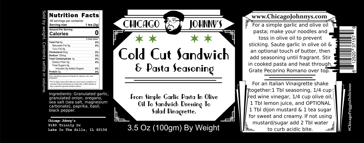 cold cut sandwich and pasta seasoning
