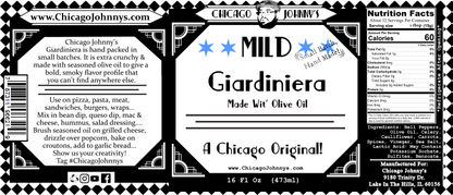 Four Pack Gourmet Mild Giardiniera In Olive Oil | Hand Made In Chicago