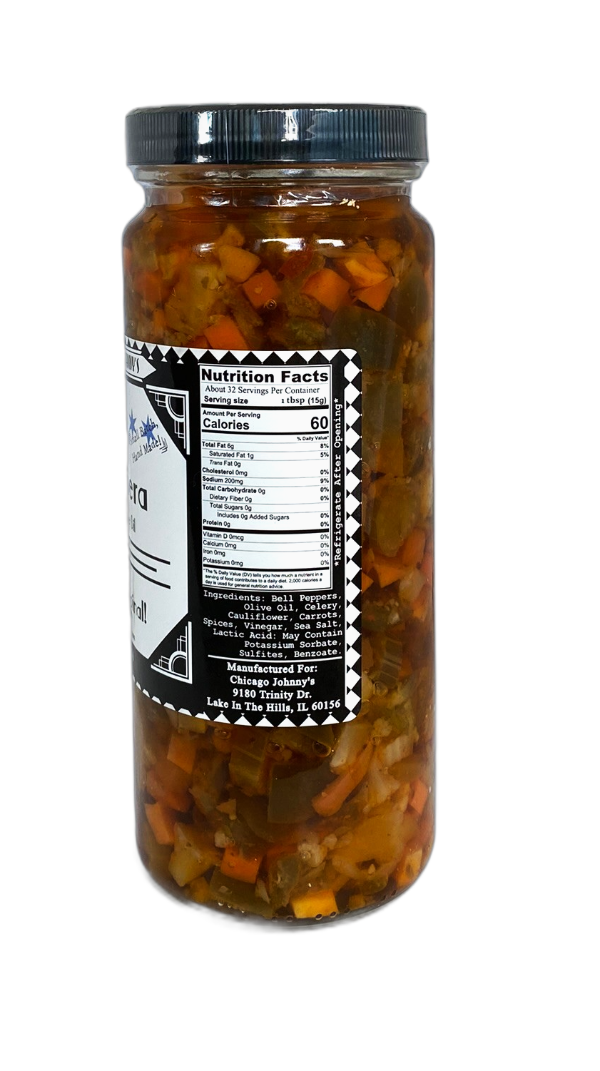 mild giardiniera nutritional panel